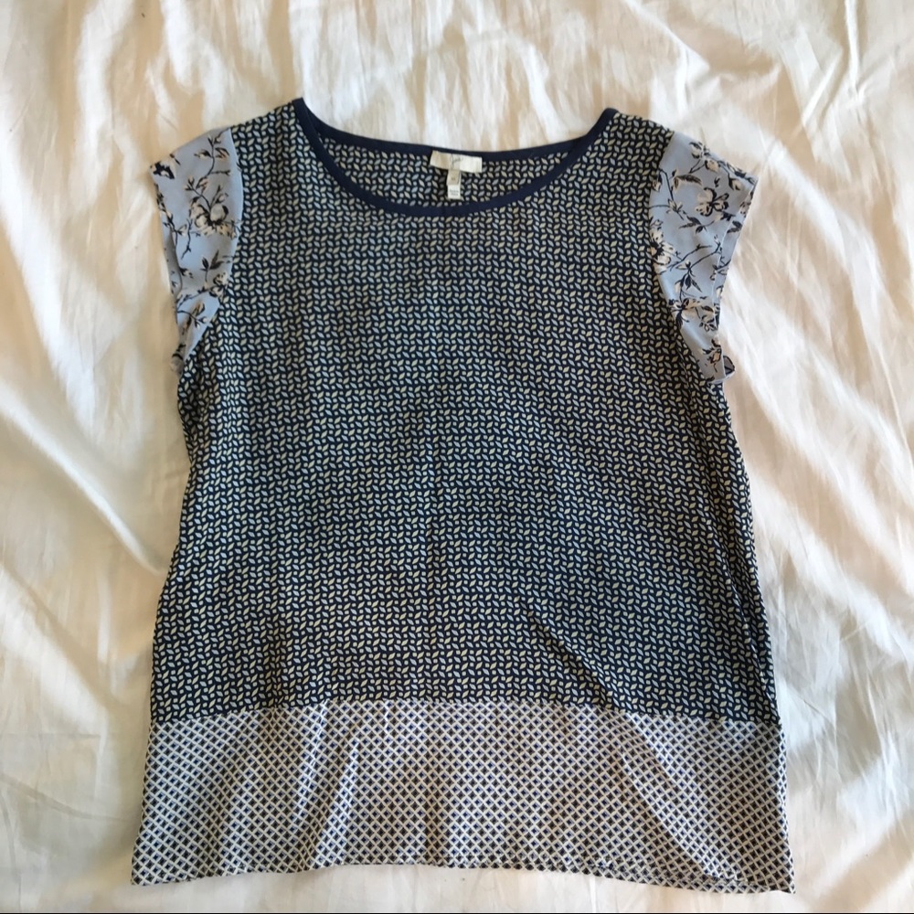 Joie Silk Mix Print Top
